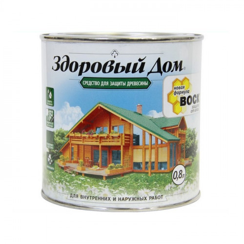 Деревозащитное средство Здоровый Дом, Сосна, 0.8л