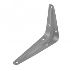 Уголок для полок (консольный кронштейн) 100х75мм серебро