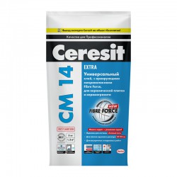 Клей для керамической плитки и керамогранита СМ 14 Extra, 5кг Ceresit