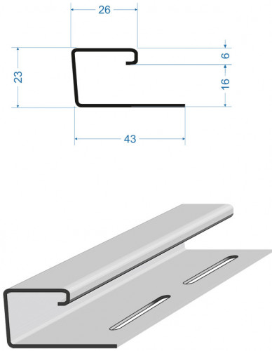 J-Профиль для винилового сайдинга 3050мм, лимон Деке PREMIUM