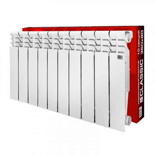 Радиатор алюминиевый 350*80, 10 секций, 1050Вт, STI Classic