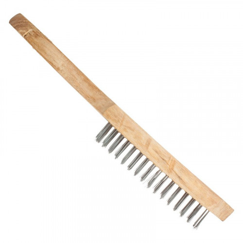 Щетка проволочная 5 рядная деревянная, толщина проволоки 0,33 мм, 270мм РемоКолор 11-1-005