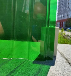 Профнастил пластиковый ПЭТ 1200х800х1мм, 0,96м2, зеленый прозрачный