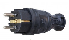 Вилка электрическая с заземлением прямая каучук 16А Tokov electric TKE-C05-KV-Z