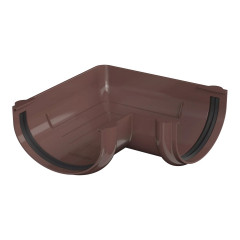 Угол желоба ПВХ 90гр. Коричневый Оптима Технониколь 079459