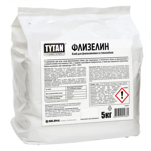 Клей для флизелиновых и стеклообоев Tytan Euro-line, 5кг