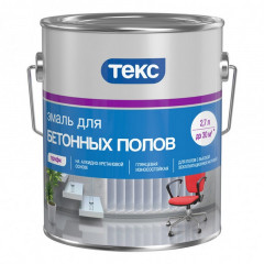Эмаль для бетонных полов Текс Профи красно-коричневая глянцевая 2,7 л