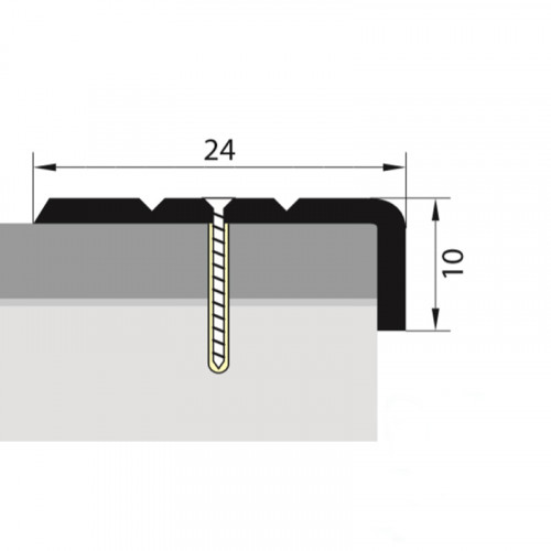 Угол 24х10х900мм Дуб Сицилия алюминиевый Русский профиль