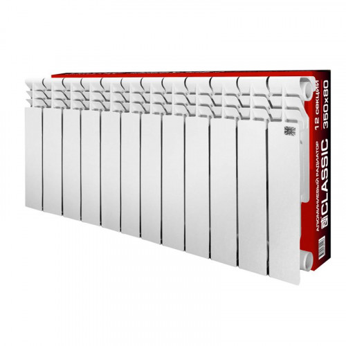 Радиатор алюминиевый 350*80, 12 секций, 1260Вт, STI Classic