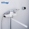 Смеситель для ванной одноручный длинный излив белый Frap F2245