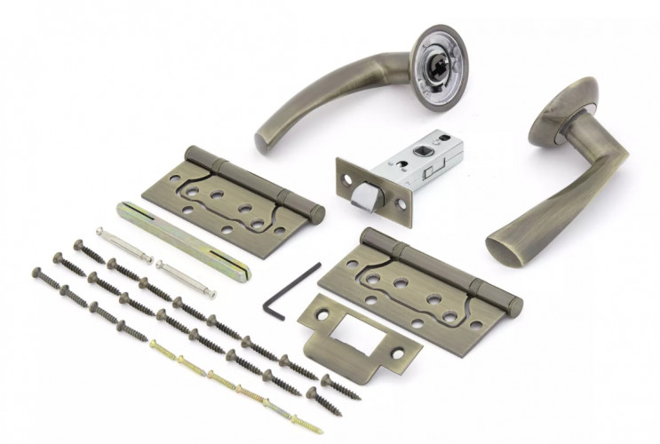 Набор дверной фурнитуры FZ 03-С 100 2Н АВ Античная бронза