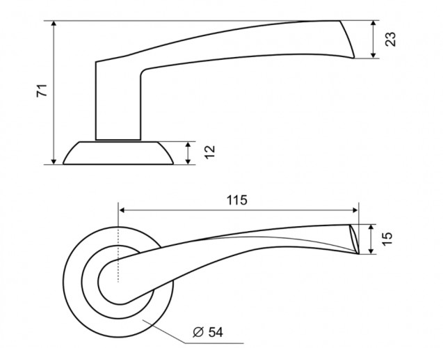 Набор дверной фурнитуры FZ 03-С 100 2Н АВ Античная бронза