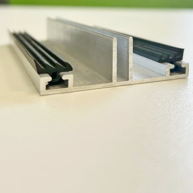 Профиль алюминиевый прижимной Низ (база) без уплотнителя, ширина 60 мм, 6 м