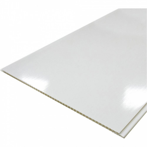 Панель ПВХ Белая лакированная 3000*250*8мм, 10шт/7.5м2/уп