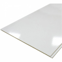 Панель ПВХ Белая лакированная 3000*250*8мм, 10шт/7.5м2/уп