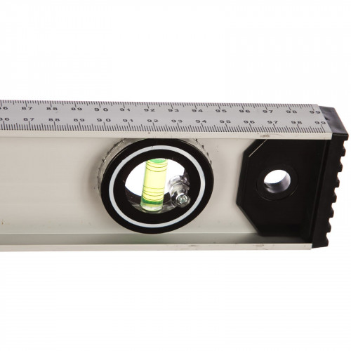 Уровень Бибер Профи алюминиевый двутавровый ударопрочный 3 глазка, 100см (40304)