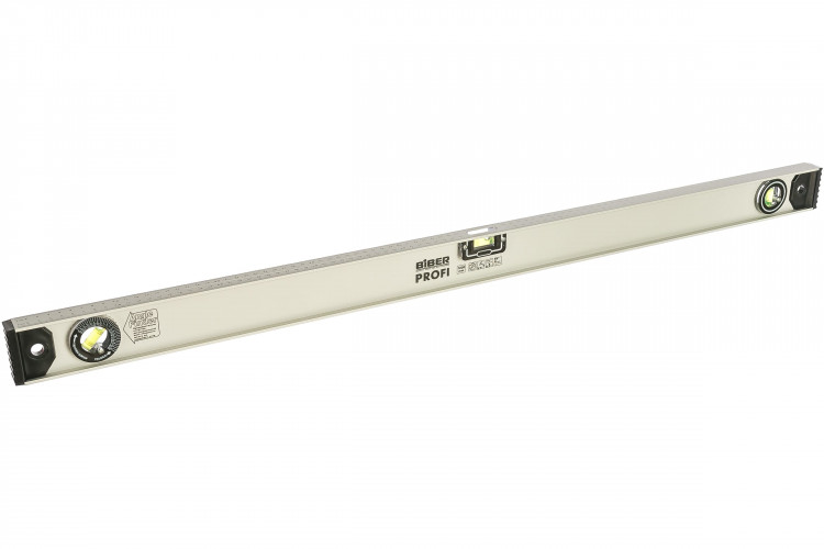 Уровень Бибер Профи алюминиевый двутавровый ударопрочный 3 глазка, 100см (40304)