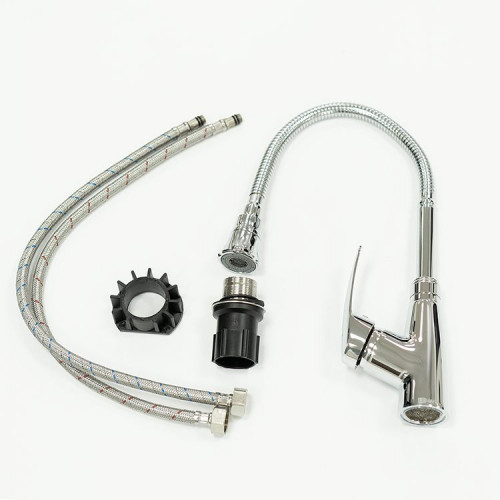 Смеситель для кухни гибкий излив, Линара LeMark LM0413C