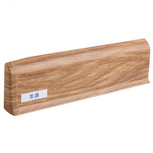 Плинтус Lexida 55, 201 Дуб, 2,2м. с кабель каналом