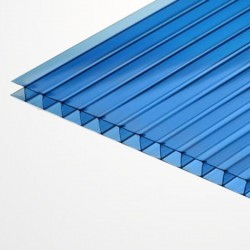 Поликарбонат 2100х6000х6мм (синий) Мультигрин 0.77кг/м2 пленка с 1 стороны