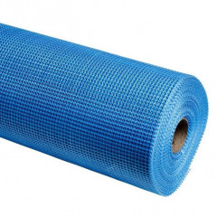 Сетка стеклотканевая фасадная 5х5мм (1х50м) 160 г/м2 синяя Polinet