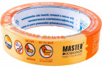 Лента малярная Master Color 24мм x 25м золотистая, термостойкая, УФ защита, 30-6122