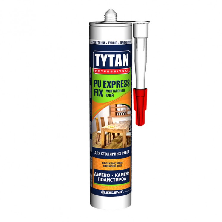 Клей монтажный полиуретановый Tytan Professional PU Express Fix прозрачный 290 мл
