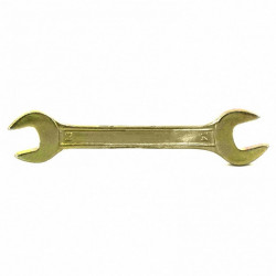 Ключ гаечный рожковый 13х14мм, желтый цинк Сибртех 14306