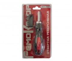 Отвертка реверсивная + 6 насадок CrV PH 1,2,3, SL 3,5,7 РемоКолор 33-4-310