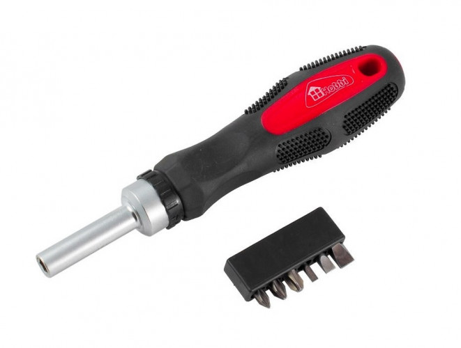 Отвертка реверсивная + 6 насадок CrV PH 1,2,3, SL 3,5,7 РемоКолор 33-4-310