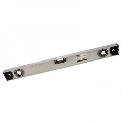 Уровень Бибер Профи алюминиевый двутавровый ударопрочный 3 глазка, 60см (40302)