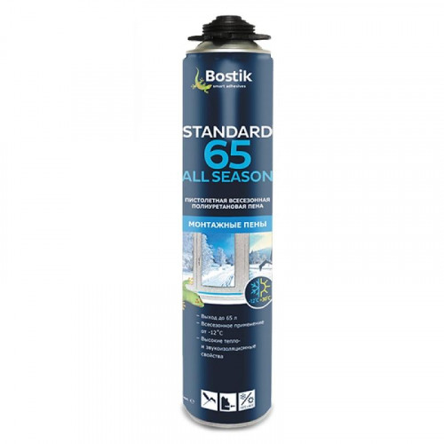 Пена монтажная профессиональная Bostik Standard 65 All Season 750 мл