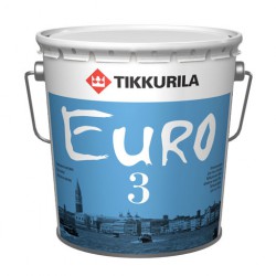 Латексная краска матовая EURO 3 A TIKKURILA 0,9 л