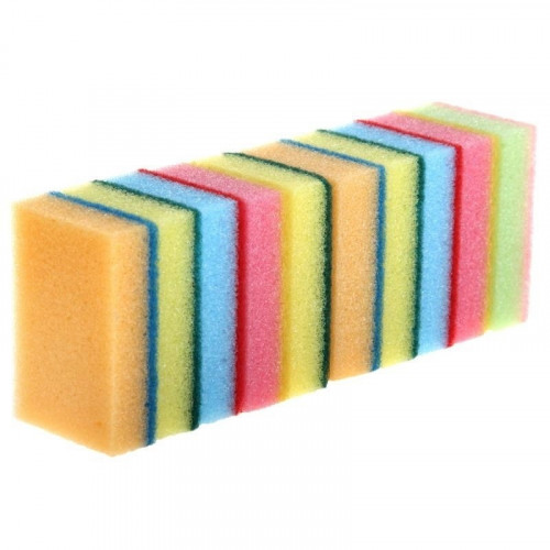 Губки для мытья посуды, 90х60х30мм, 10шт