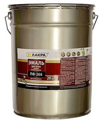 Эмаль ПФ-266 золотисто-коричневая Лакра 20кг