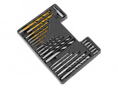 Набор сверл по бетону 3-8мм, металлу 2-10мм, дереву 4-10мм, 6 бит, битодержатель РемоКолор 36-8-401