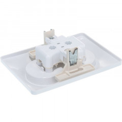 Розетка двухместная белая без заземления 16А, Glossa GSL000120