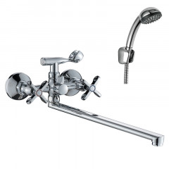 Смеситель для ванны плоский излив 350мм Rossinka RS42-80