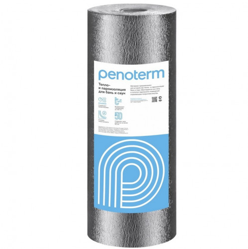 Отражающая изоляция для бань и саун Пенотерм НПП ЛФ, 3мм (25x1.2м), 30м2