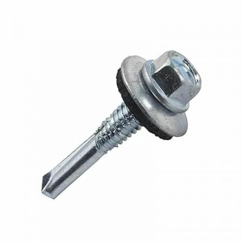 Саморез 5,5х38 кровельный увеличенное сверло, цинк, 1шт