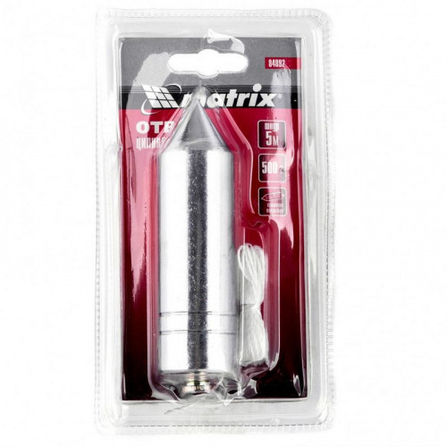 Отвес малярный 500г, длина шнура 5м Цилиндр Matrix 84892