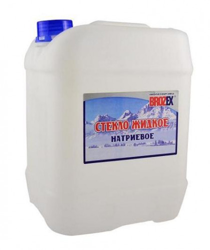 Жидкое стекло, канистра 14 кг Brozex