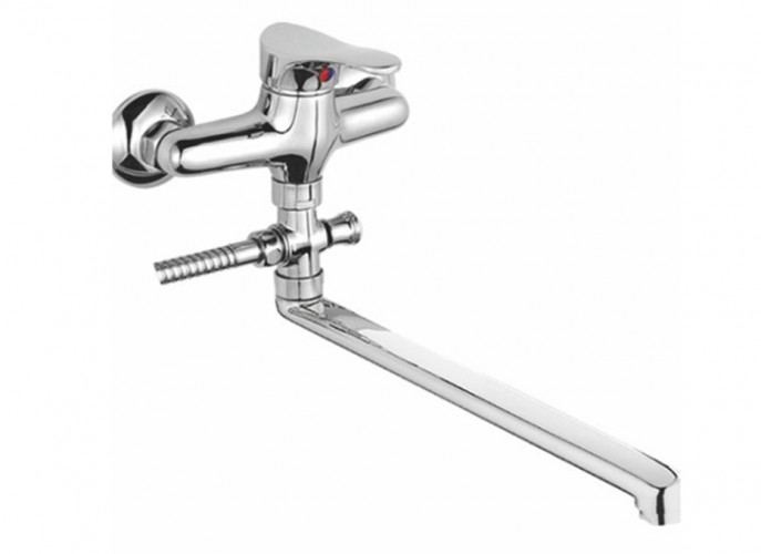 Смеситель для ванной однорычажный, длинный излив, CRON CN2114