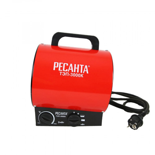 Пушка тепловая электрическая (ТЭН) ТЭП-3000К, 3 кВт, Ресанта 67/1/8