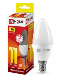 Лампа светодиодная LED-VC свечеобразная 11Вт 230В Е14 3000К теплый белый IN HOME