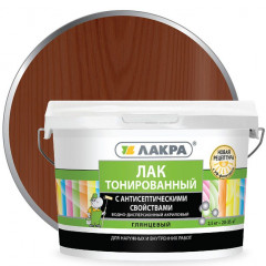 Лак тонированный акриловый 2.5кг Махагон, Лакра