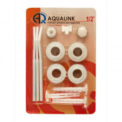 Комплект монтажный для радиаторов 1/2&quot; с 3 кронштейнами Aqualink 04600