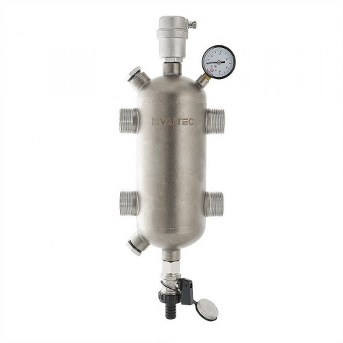 Гидрострелка 1 1/4", 200 кВт из нержавеющей стали Valtec VT.VAR05.SS.07