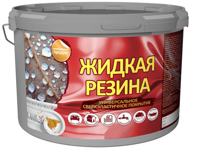 Краска резиновая Профи серая 6кг БауПро