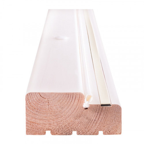 Дверная коробка стоевые противопожарные 3 петли EI30/42dB (92х42мм) белые крашеные, левые Олови